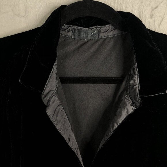 CP Shades Top Womens Medium Black Velvet Whimsigoth Y2K Retro Silk Blend - Picture 2 of 10